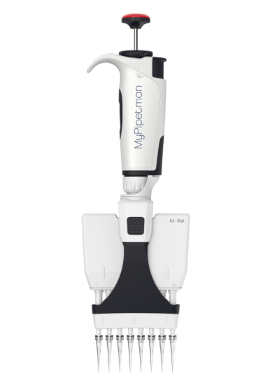 MyPipetman Select P8x10 multichannel. Fully-autoclavable, air-displacement pipette