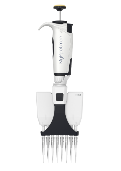 MyPipetman Select P8x20 multichannel. Fully-autoclavable, air-displacement pipette