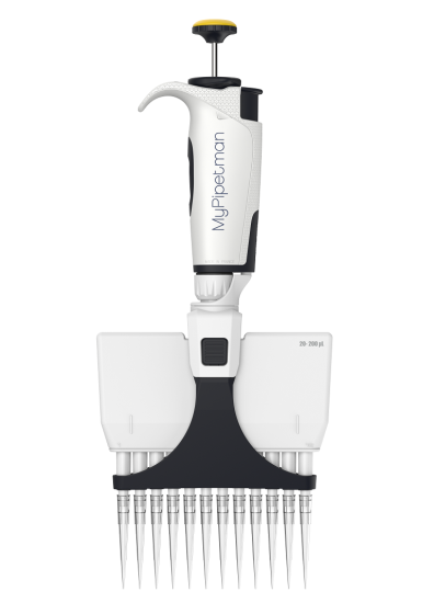 MyPipetman Select P12x200 multichannel. Fully-autoclavable, air-displacement pipette