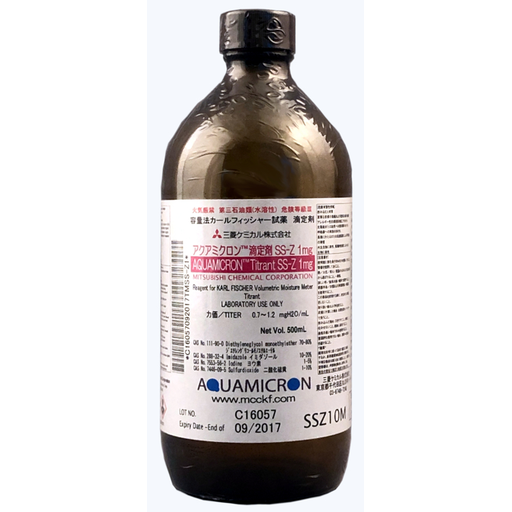 AquamicronTitrant SSZ 1mg 500ml, One (1) Bottle or Ten (10) Bottles/Box, Titrant Pyridine-Free, Chloroform-Free Type