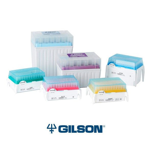 Gilson DF100ST Diamond Tips, Filtered, Sterile, 10-100µl, Tipack, pk/960 (10 Racks of 96).