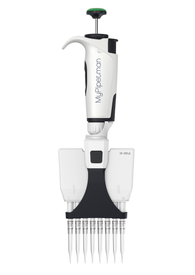 MyPipetman Select P8x300 multichannel. Fully-autoclavable, air-displacement pipette