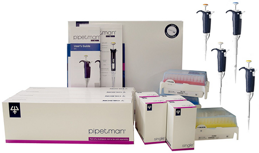 SAVE 30% Gilson Pipetman L 4-Pack Starter Kit. P2L, P20L, P200L, P1000L