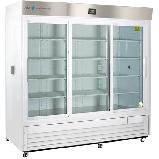 Premier Chromatography Refrigerator 69 Cu. Ft. Triple Sliding Glass Door with microprocessor temperature controller, Temp display & Alarm module with battery back-up, audible and visual high/low temp alarms, °C/°F convertible temperature display, remote a
