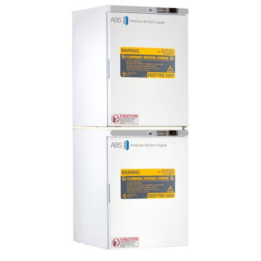 Standard Flammable Refrigerator & Freezer Combination. 9 Cu. Ft. capacity (5 Ref./4 Freezer). Microprocessor temp controller