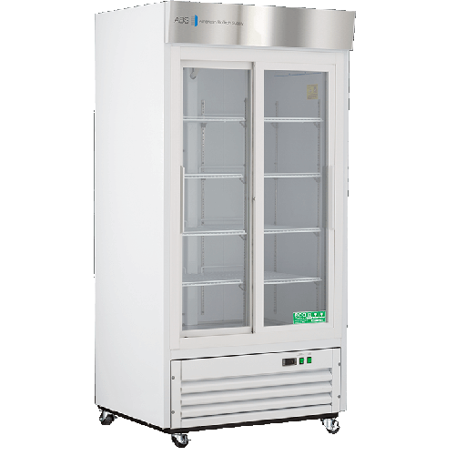 33 Cu. Ft. Double Slide Glass Door Standard Laboratory Refrigerator. Warranty: 1/5