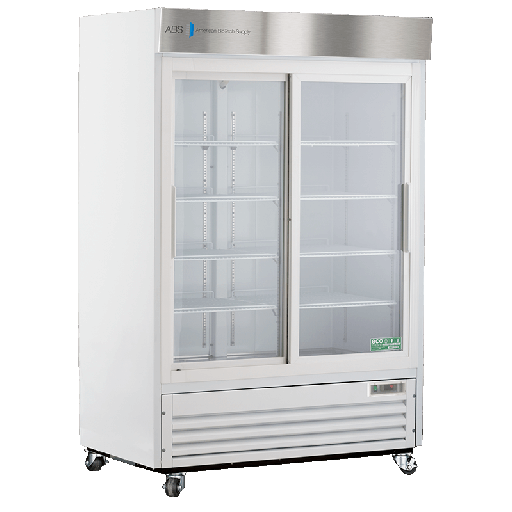 47 Cu. Ft. Double Slide Glass Door Standard Laboratory Refrigerator. Warranty: 1/5